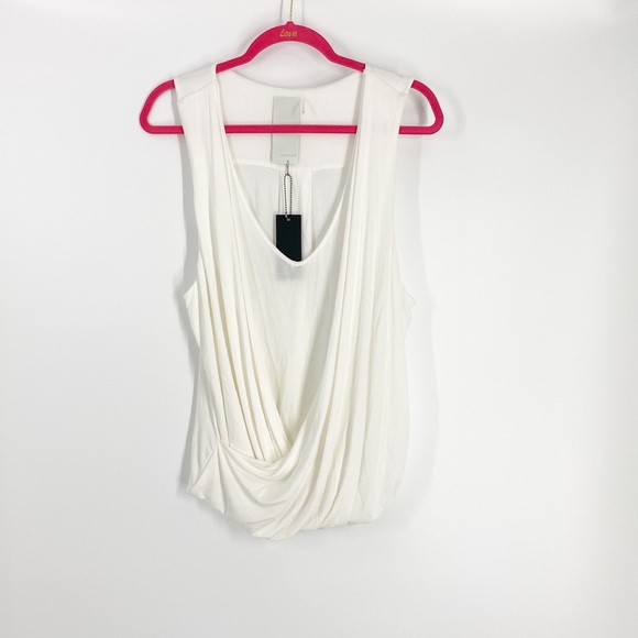 heather Tops - NWT Heather Sleeveless White Top Size XL